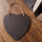 Personalised Laser Engraved Heart Shaped Slate Sign - Custom Slate Engraving