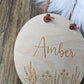 Personalised Name Wall Hanging - Nursery Plaque - Keepsake wooden wildflower sign