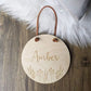 Personalised Name Wall Hanging - Nursery Plaque - Keepsake wooden wildflower sign