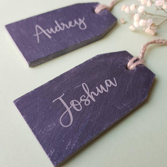 personalised slate table name wedding place name slate keepsake