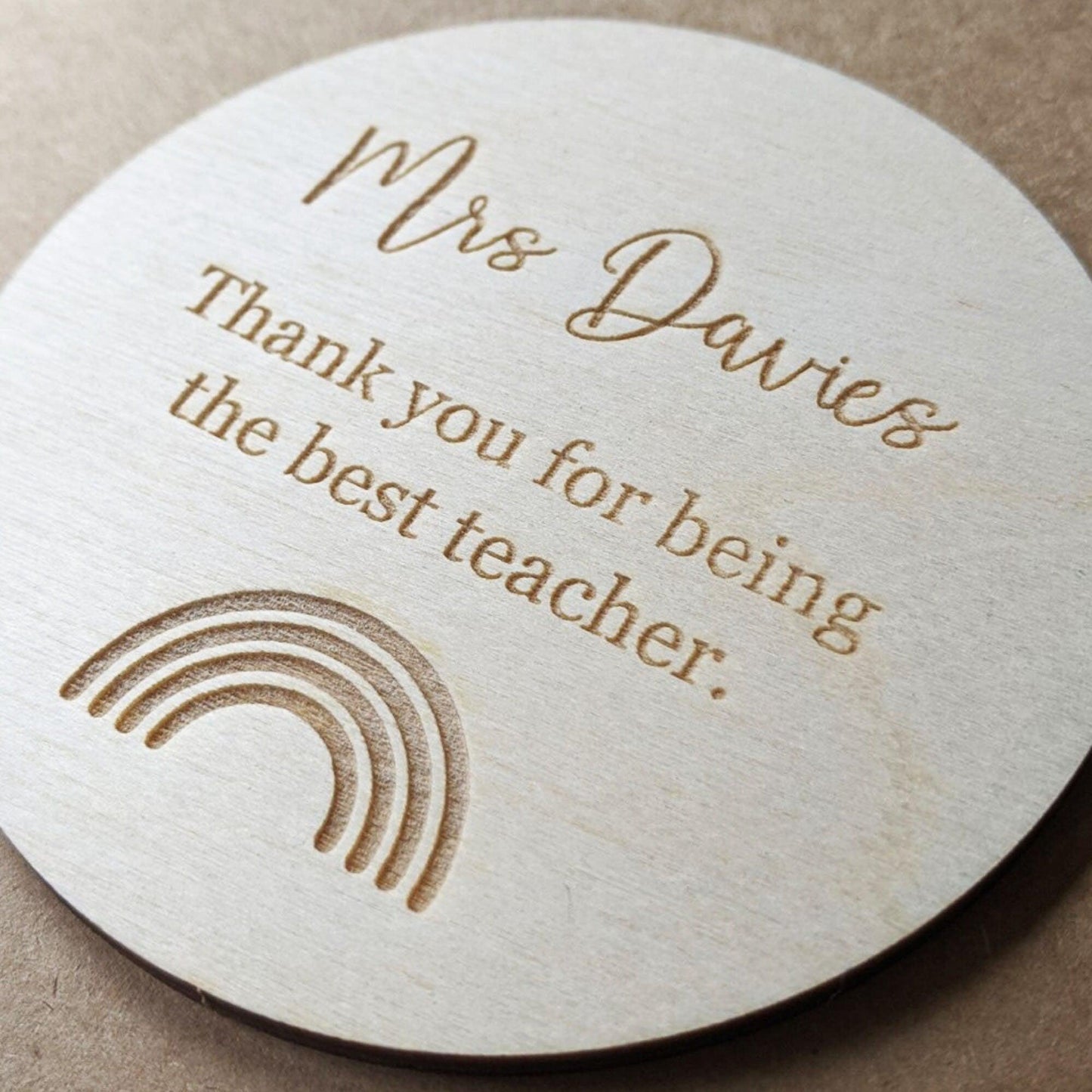 Personalised Teacher Card Rainbow - Teacher Gifts - Headteacher Gift - Thank You For Being the Best Teacher