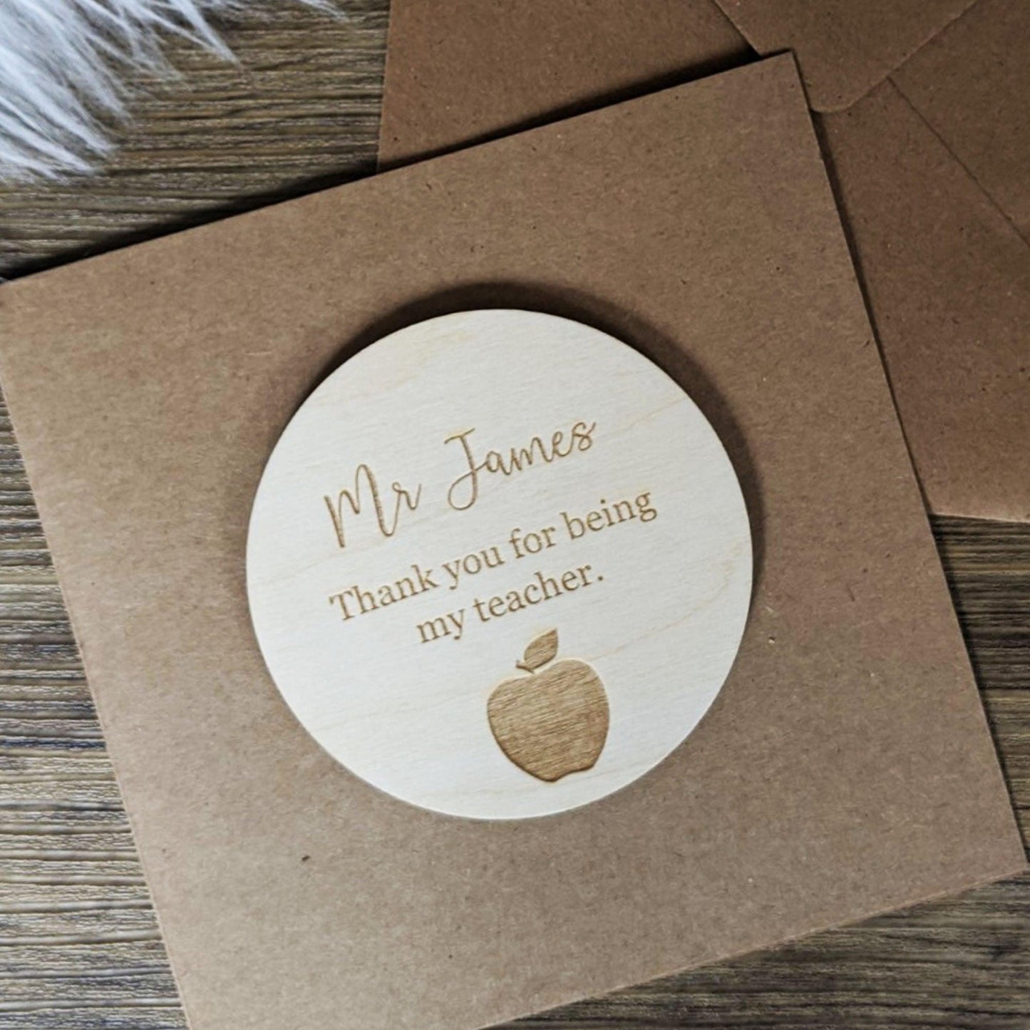 Personalised Teacher Card - Teacher Gifts - Headteacher Gift - Thank You For Being My Teacher