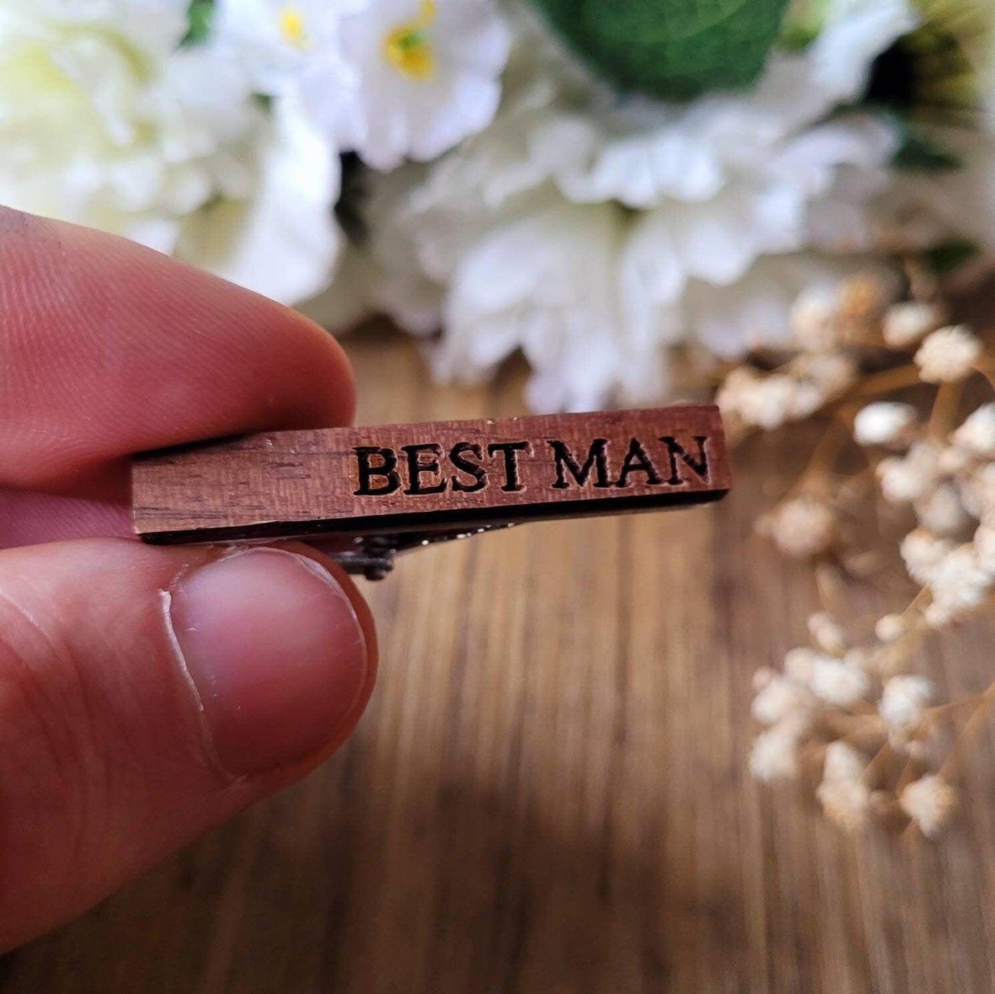 Personalised Tie Clip - Best Man - Groomsman - Father of the Bride - Father of the Groom