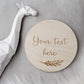 Personalised Wooden Disc Engraving - Engrave Your Text On Wood - Custom Made Gift