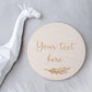 Personalised Wooden Disc Engraving - Engrave Your Text On Wood - Custom Made Gift