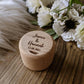 Personalised Wooden Wedding Ring Box | Customised Engagement Ring Box