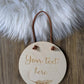 Personalised Your text here Wall Hanging - Leaf motif door Plaque