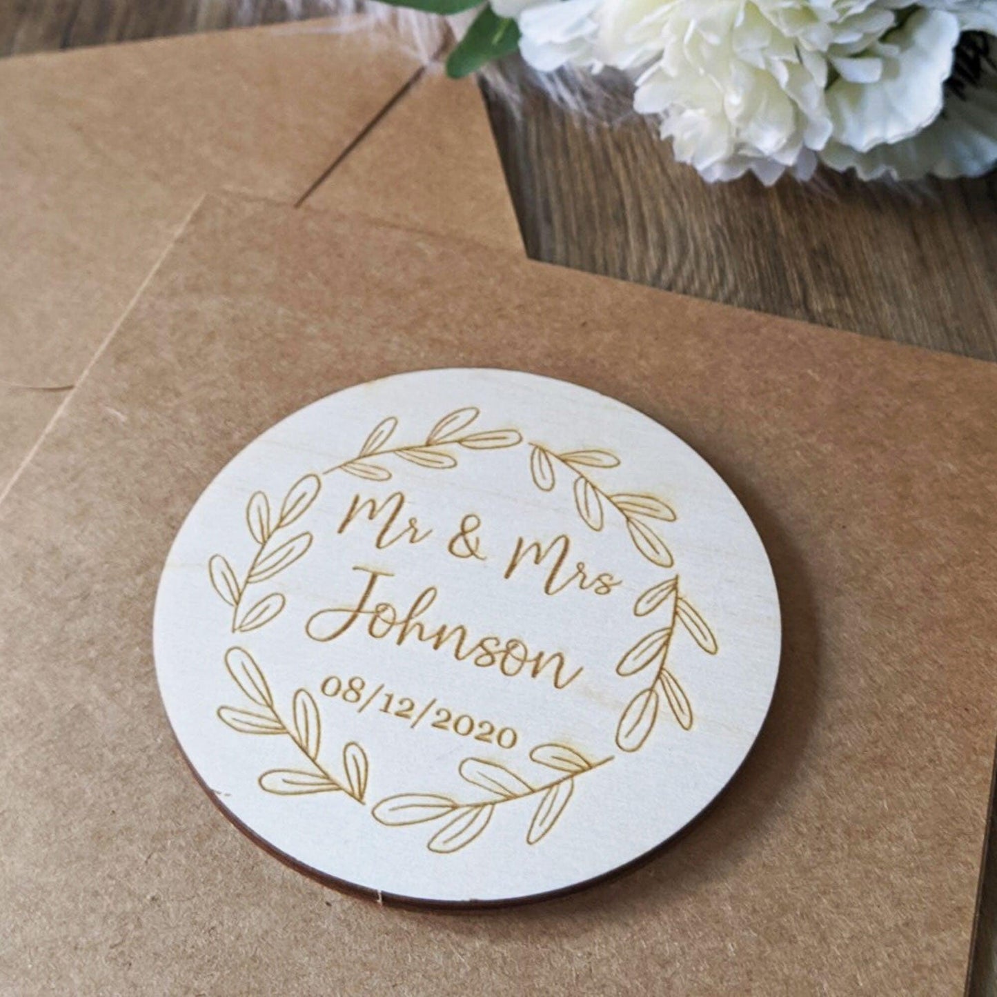 Personalised wedding card - Newlywed custom made card - Unique Wedding Card