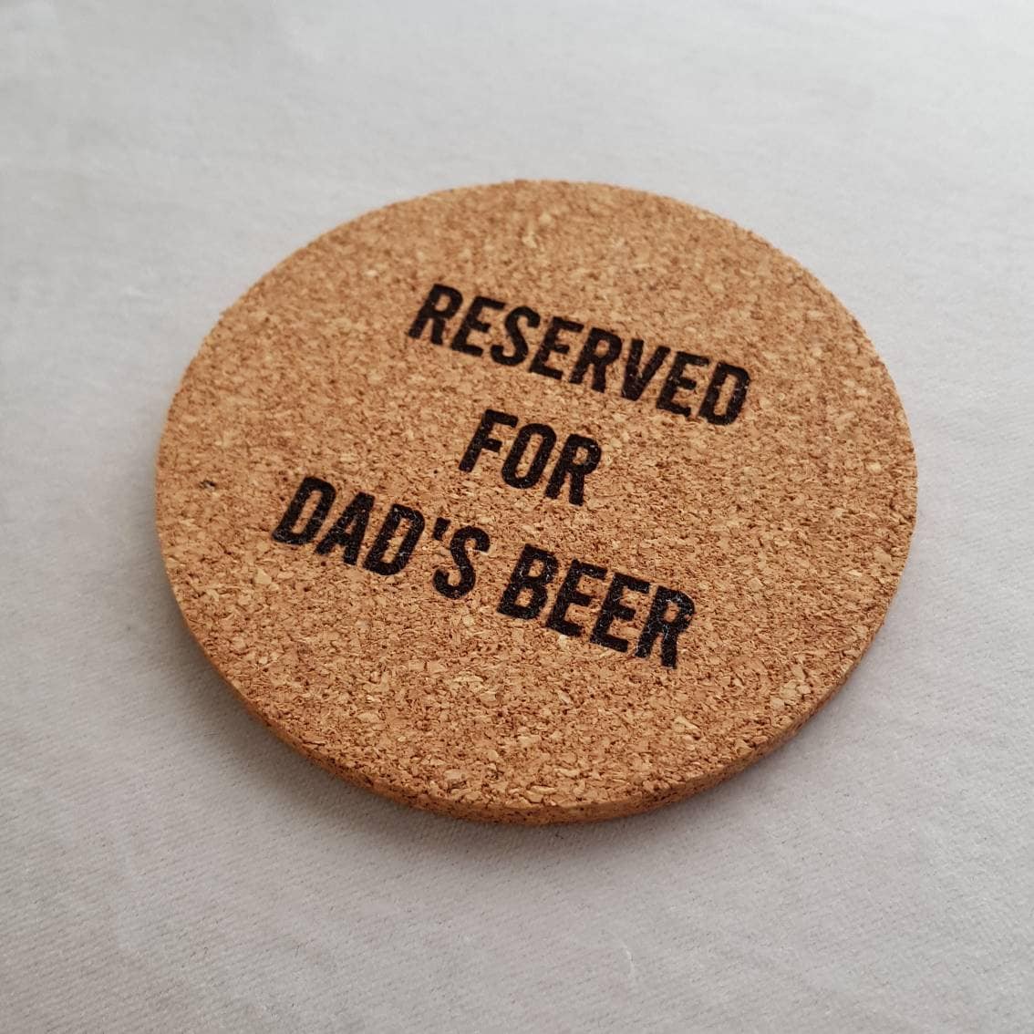 Reserved For Dad's Beer Cork Coaster - Gift for Dad