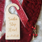 Santa Stop Here Door Hanger - Christmas Door Hanger - Christmas Door Sign