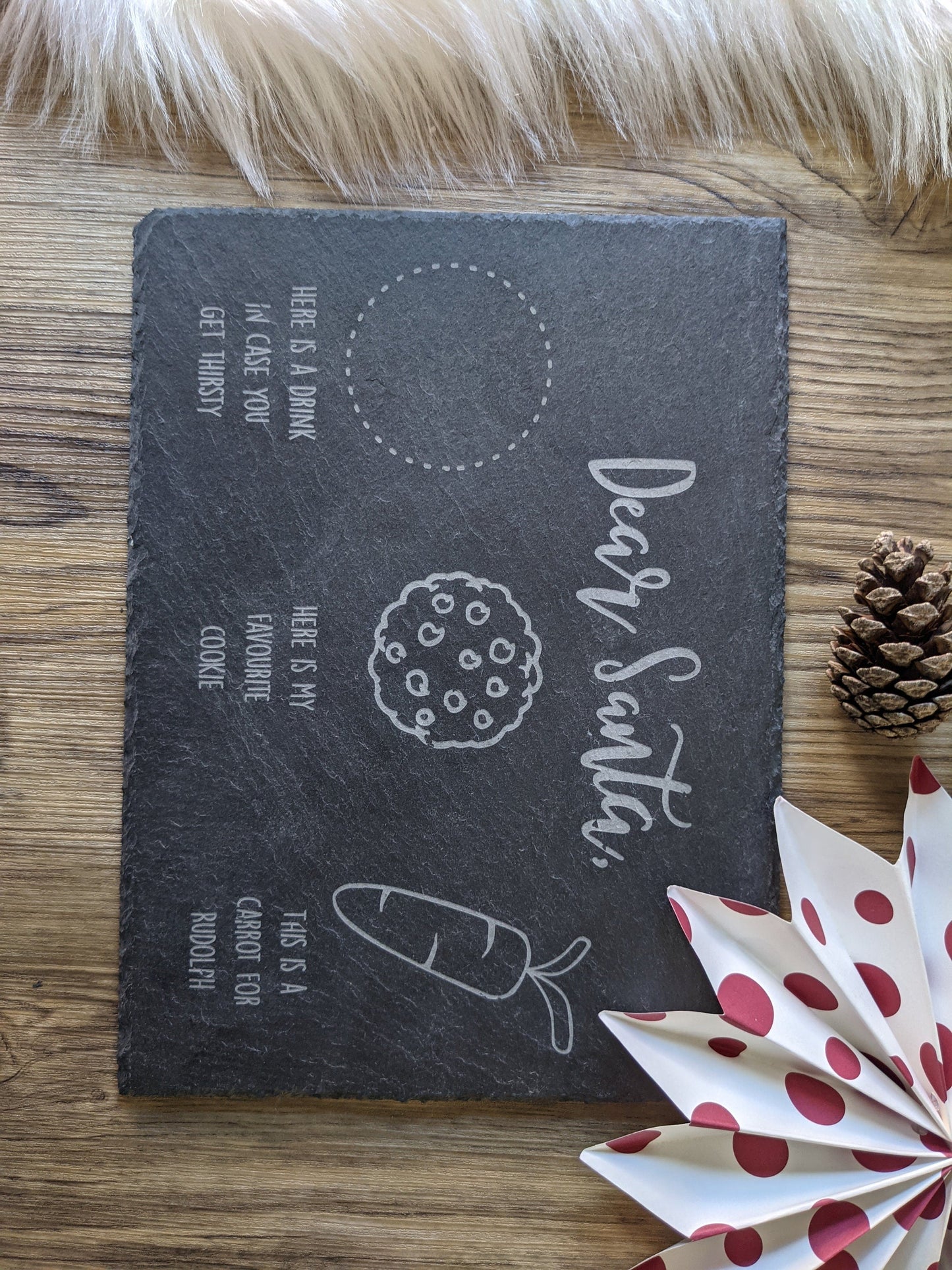 Slate Christmas Eve Treat Boards - Christmas Eve Tray - Santa Tray - Santa Treat Board - Christmas Eve Plate