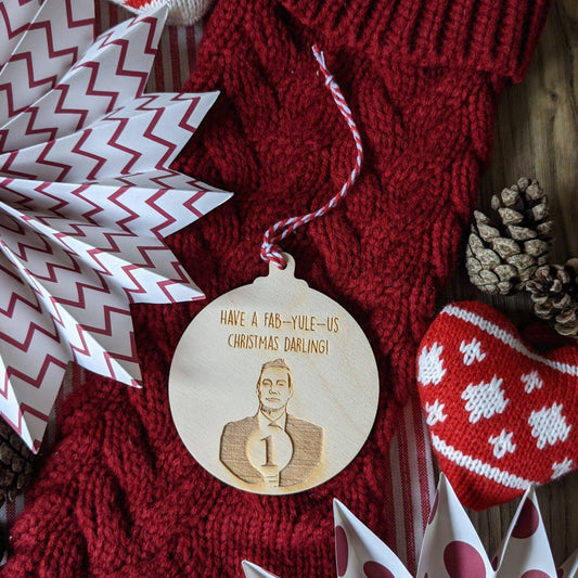Strictly Come Dancing Christmas Bauble -Craig Revel Horwood Christmas Decoration - Fabulous Darling Wooden Engraved Christmas Gift