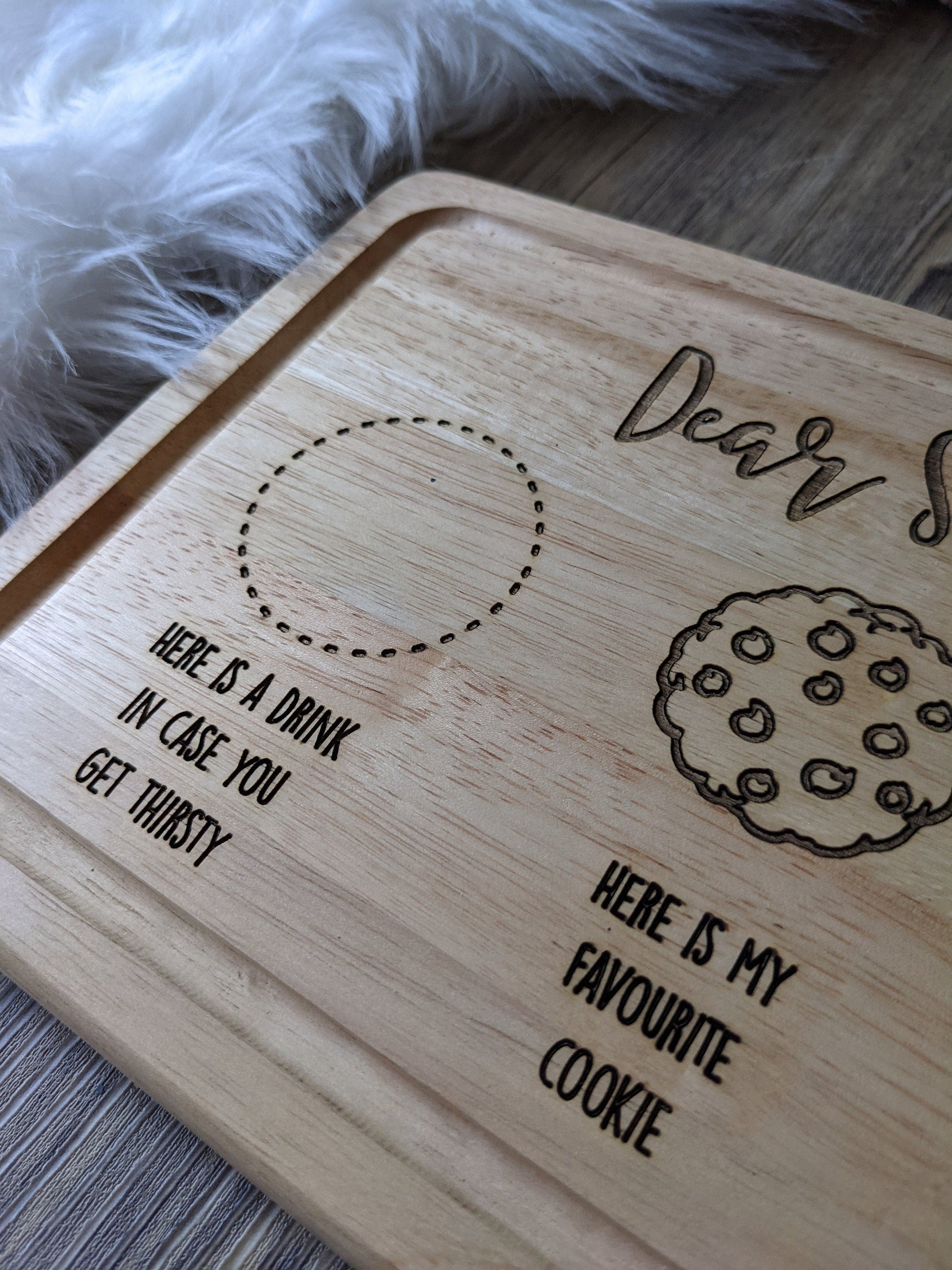 Wooden Christmas Eve Treat Boards - Christmas Eve Tray - Santa Tray - Santa Treat Board - Christmas Eve Plate