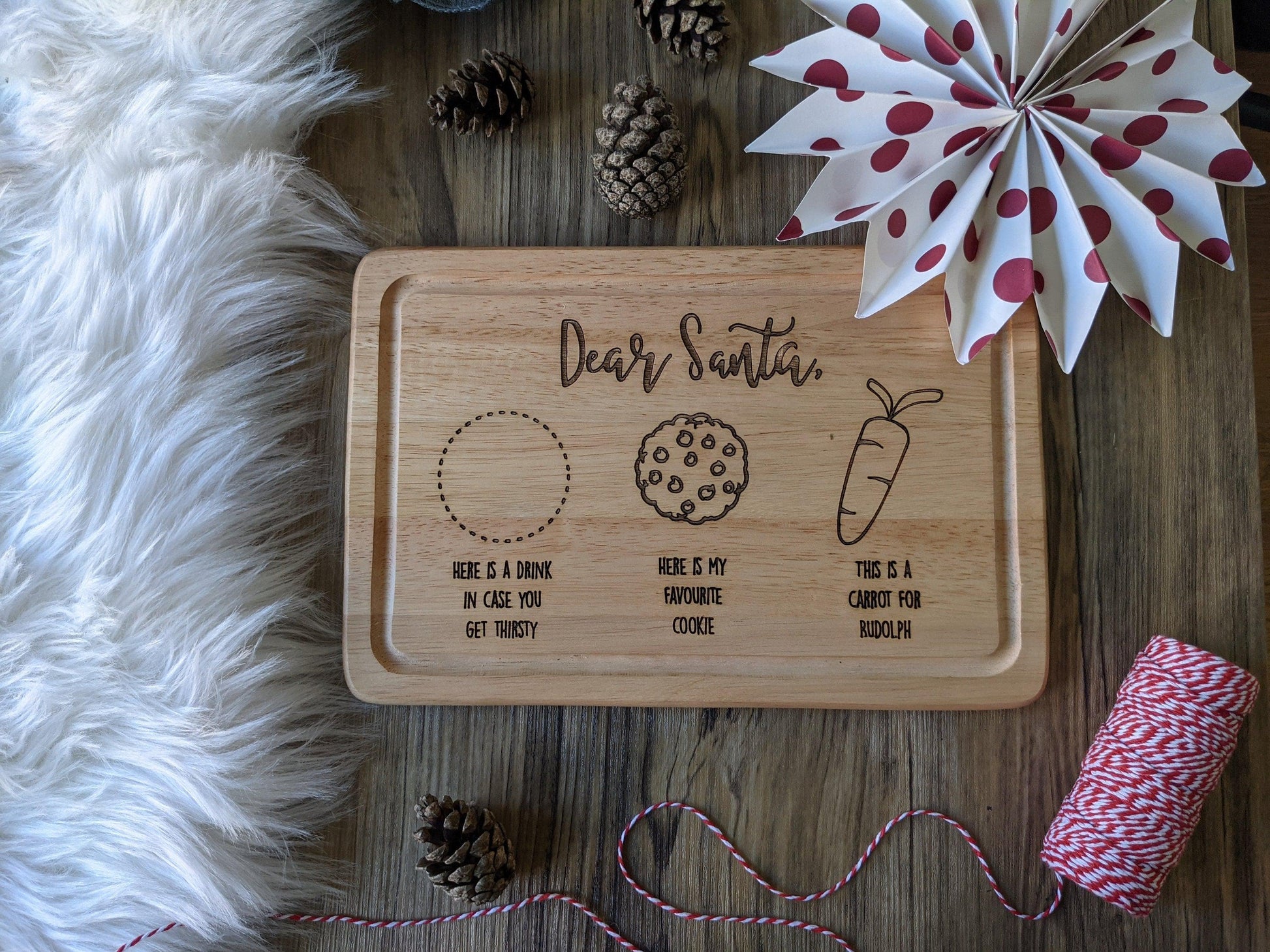 Wooden Christmas Eve Treat Boards - Christmas Eve Tray - Santa Tray - Santa Treat Board - Christmas Eve Plate