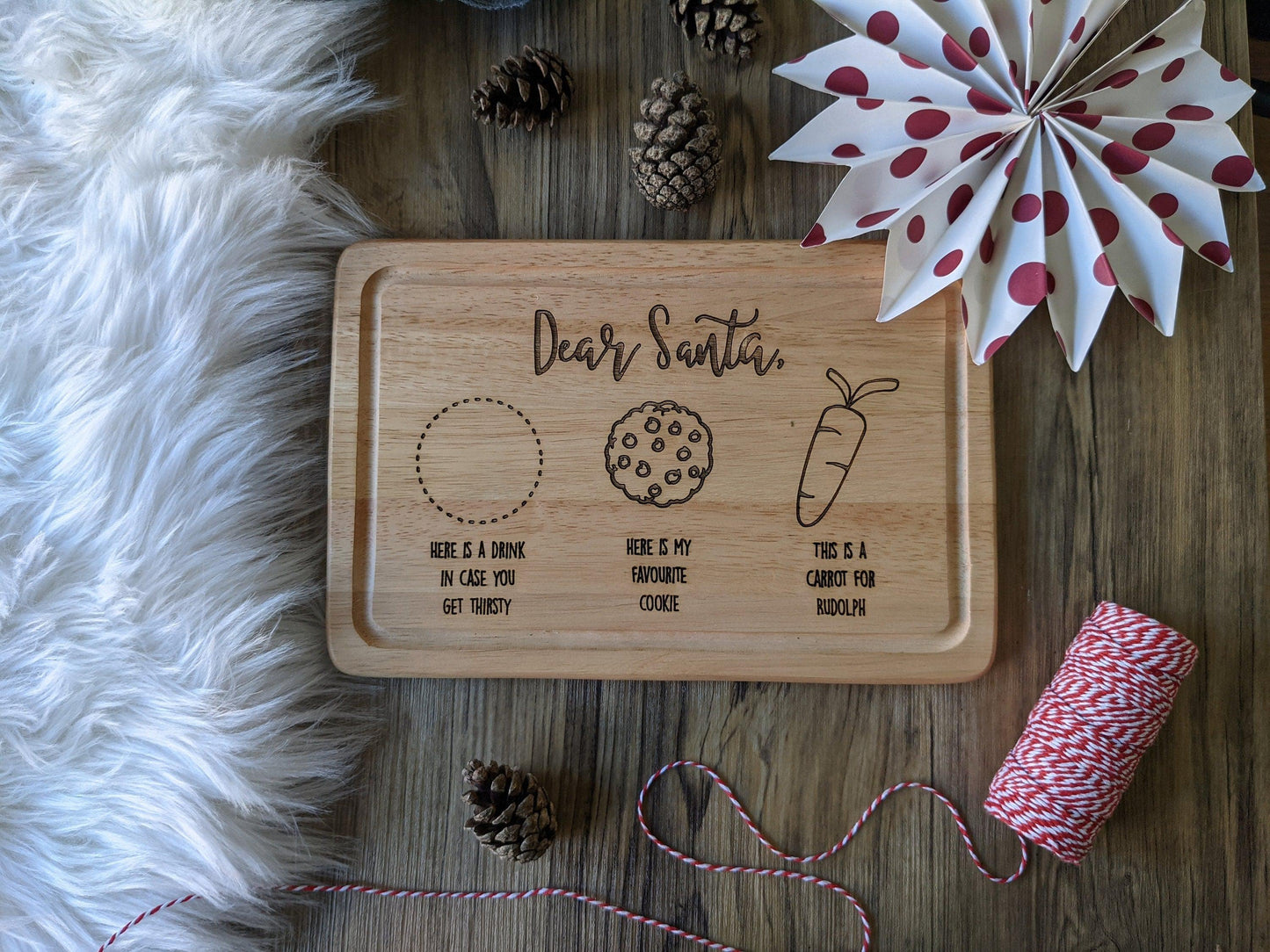 Wooden Christmas Eve Treat Boards - Christmas Eve Tray - Santa Tray - Santa Treat Board - Christmas Eve Plate